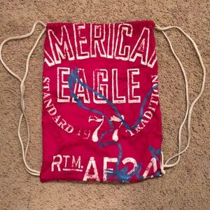 American Eagle pull-string backpack